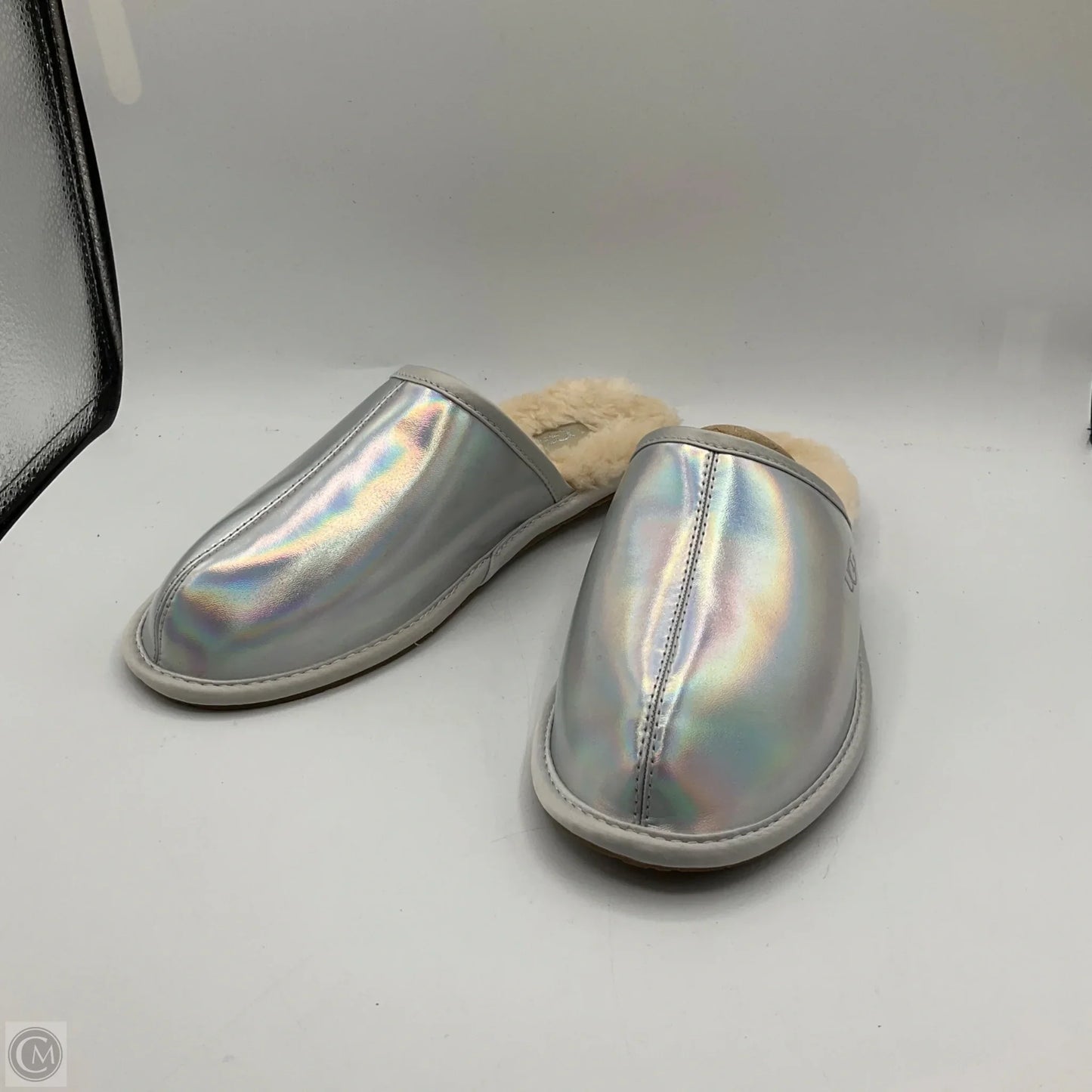 Sandals Designer By Ugg In Silver, Size: 8
