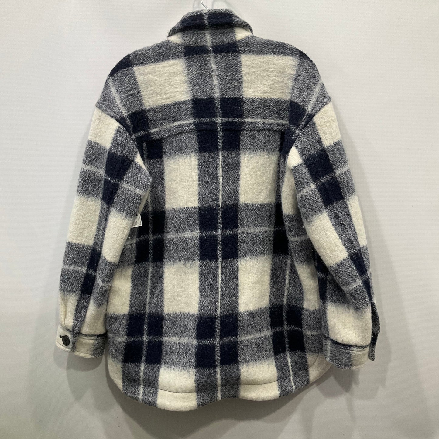 Jacket Faux Fur & Sherpa By Madewell In Plaid Pattern, Size: S