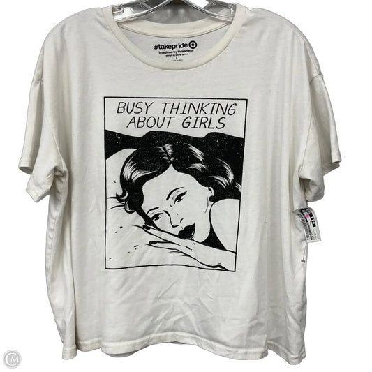 Top Short Sleeve By Target-designer In White, Size: L