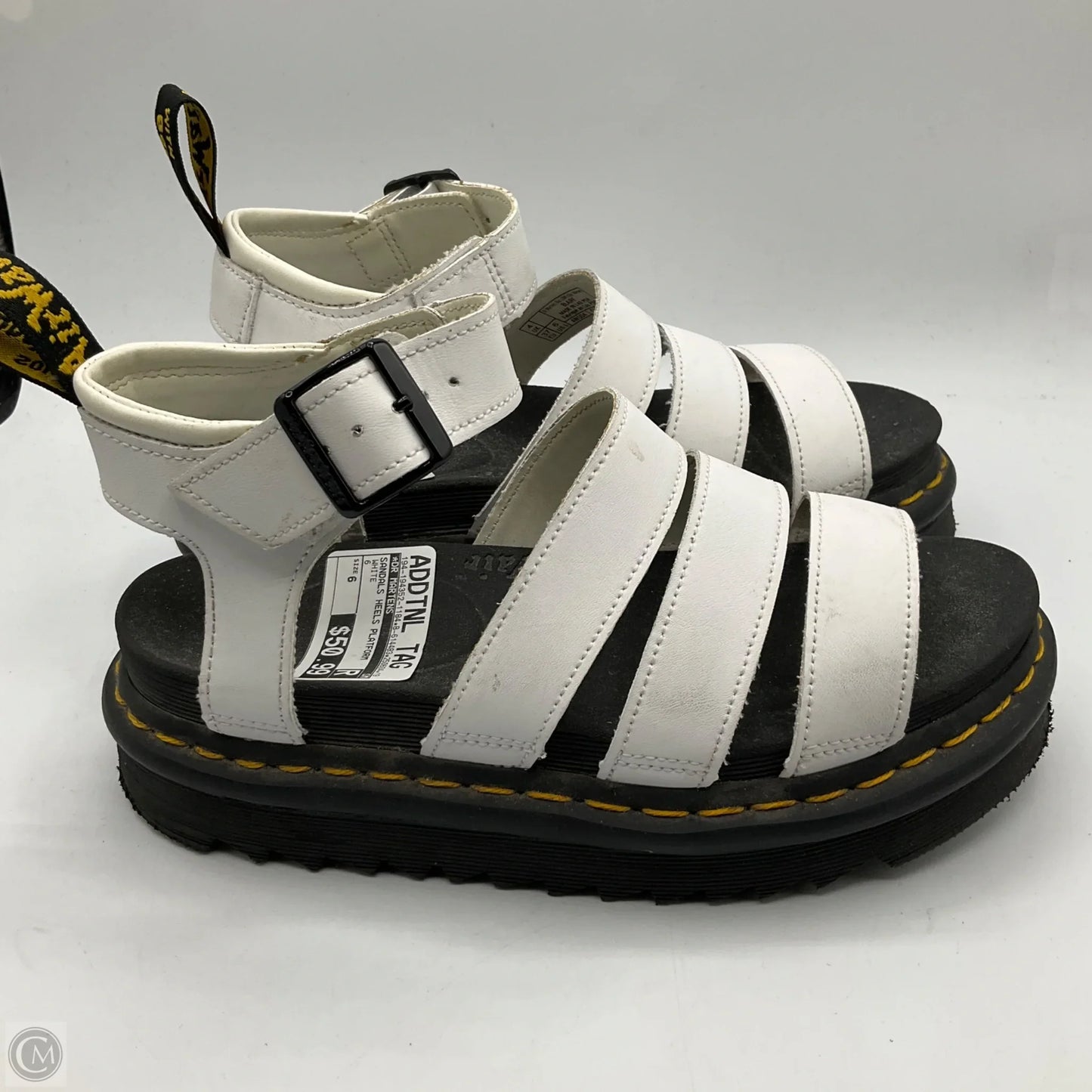 Sandals Heels Platform By Dr Martens In White, Size: 6