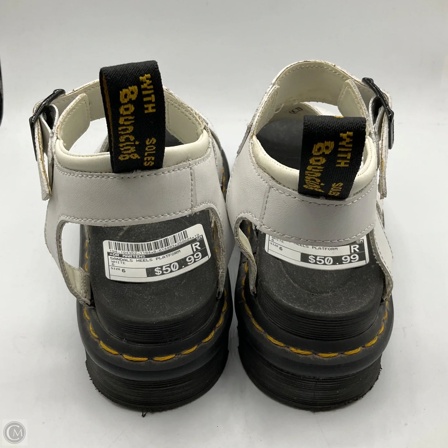 Sandals Heels Platform By Dr Martens In White, Size: 6