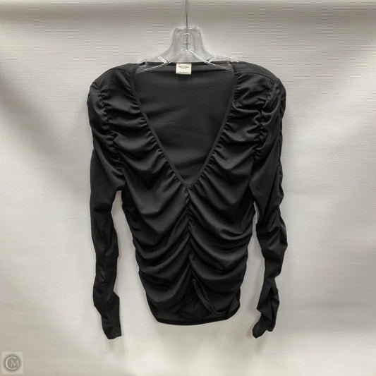 Top Long Sleeve By Abercrombie And Fitch In Black, Size: L