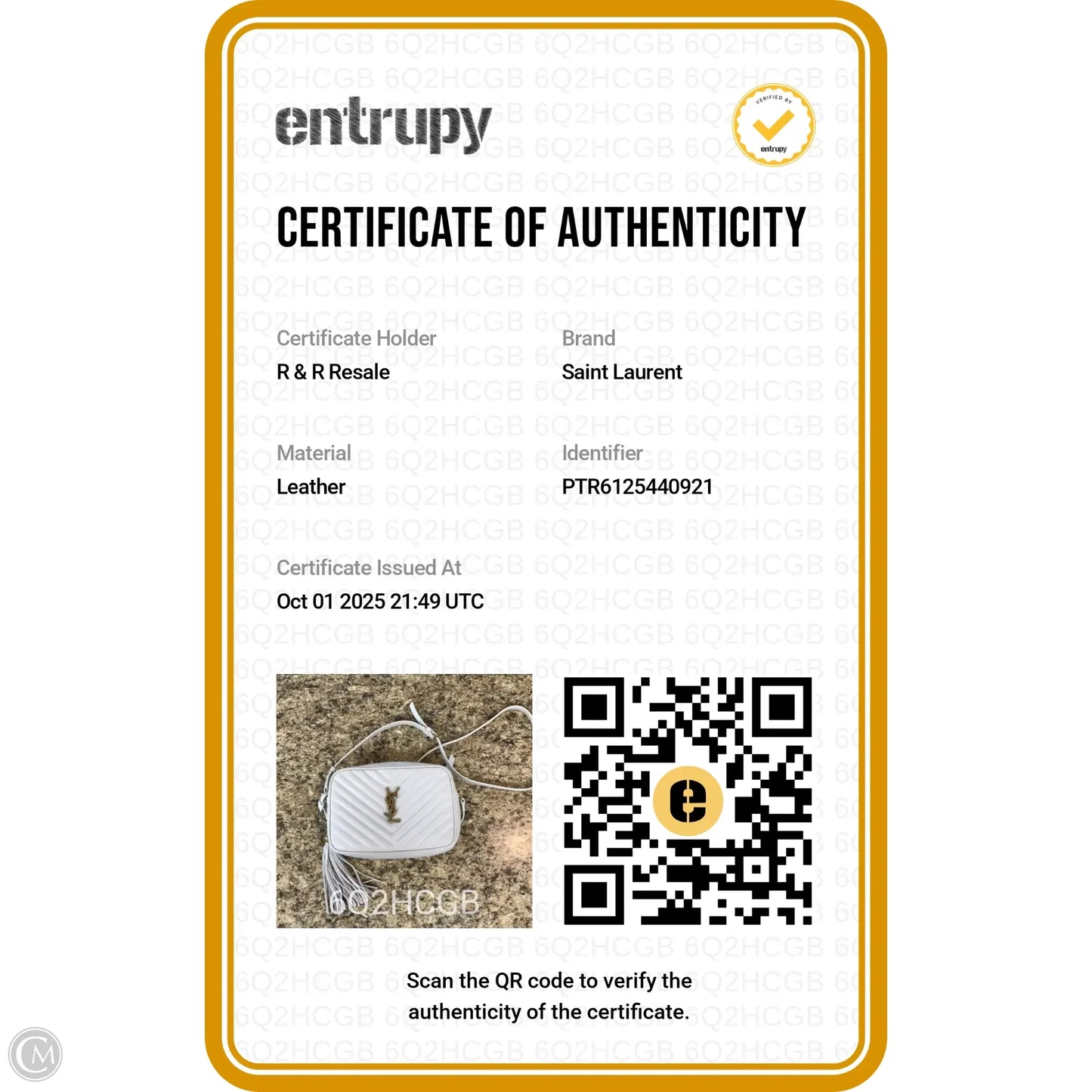 Crossbody Luxury Designer By Yves Saint Laurent, Size: Medium