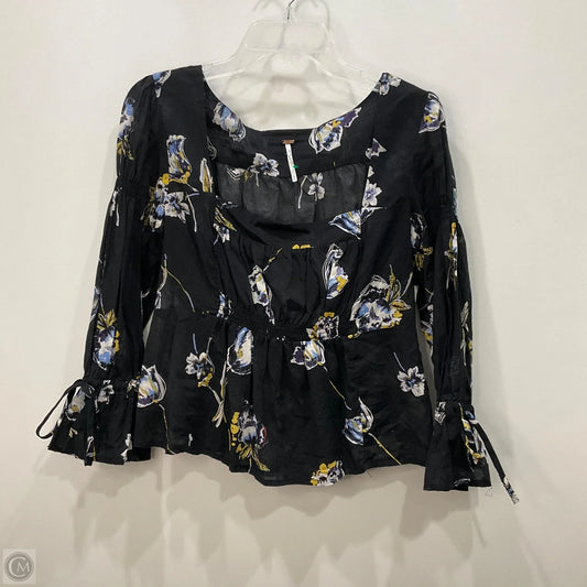 Top Long Sleeve By Free People In Black, Size: M