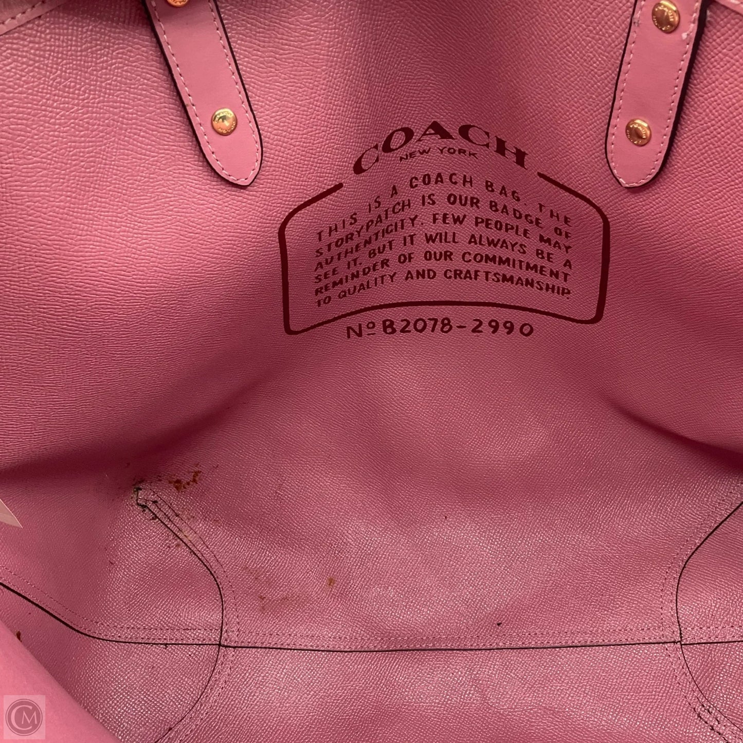 Handbag Designer By Coach, Size: Large
