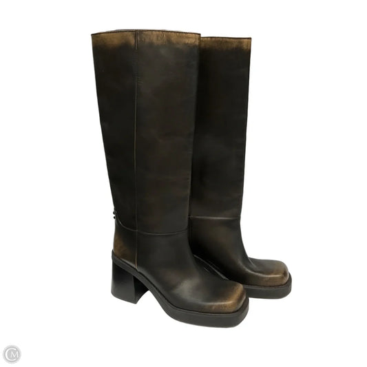 Boots Designer By Coach In Brown, Size: 8.5