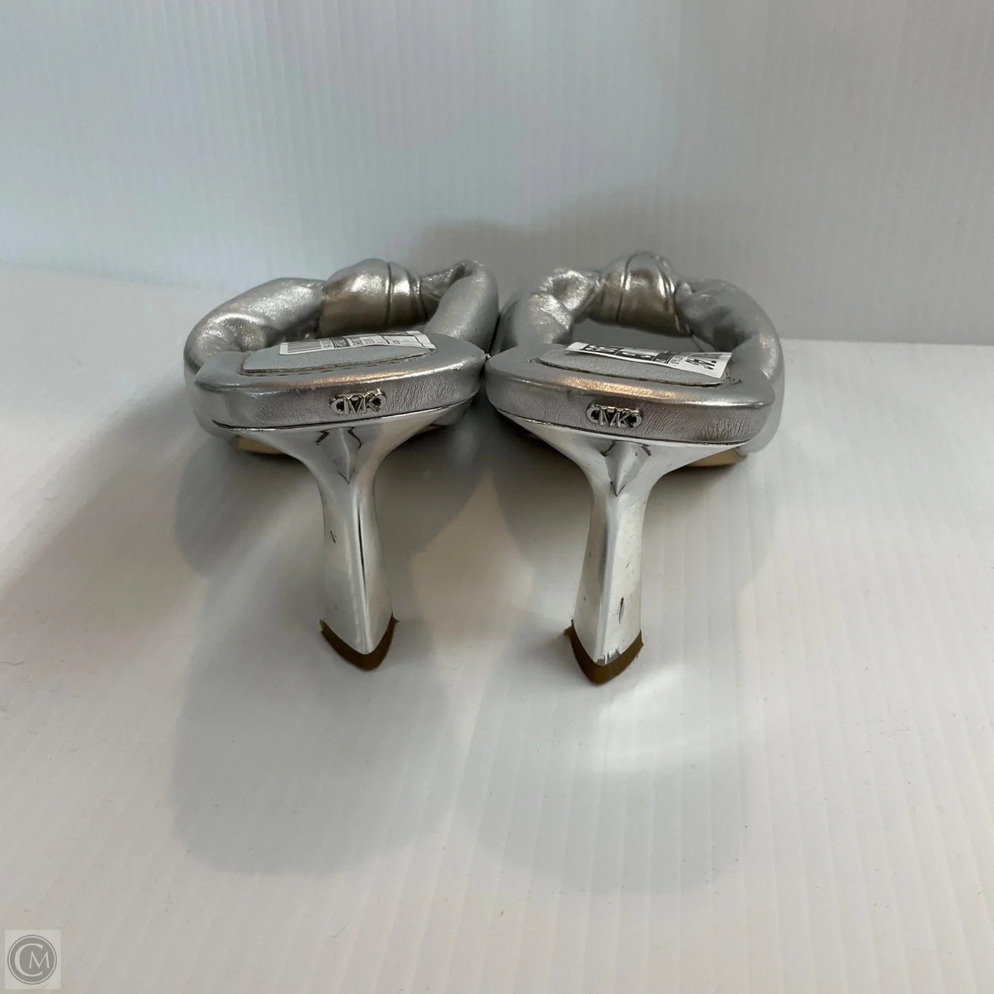Shoes Designer By Michael Kors In Silver, Size: 8