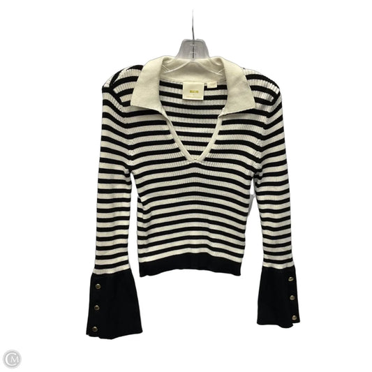 Top Long Sleeve By Maeve In Striped Pattern, Size: M