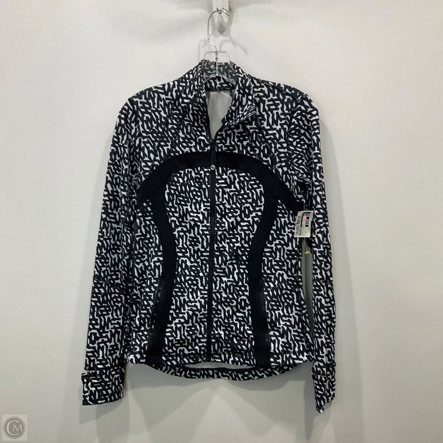 Athletic Jacket By Lululemon In Black & White, Size: 6
