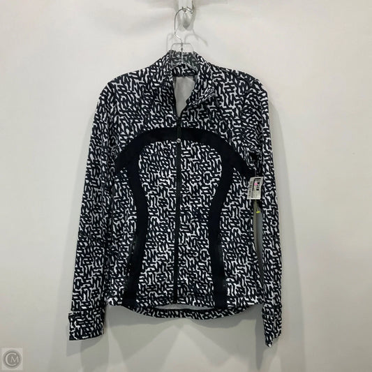 Athletic Jacket By Lululemon In Black & White, Size: 6