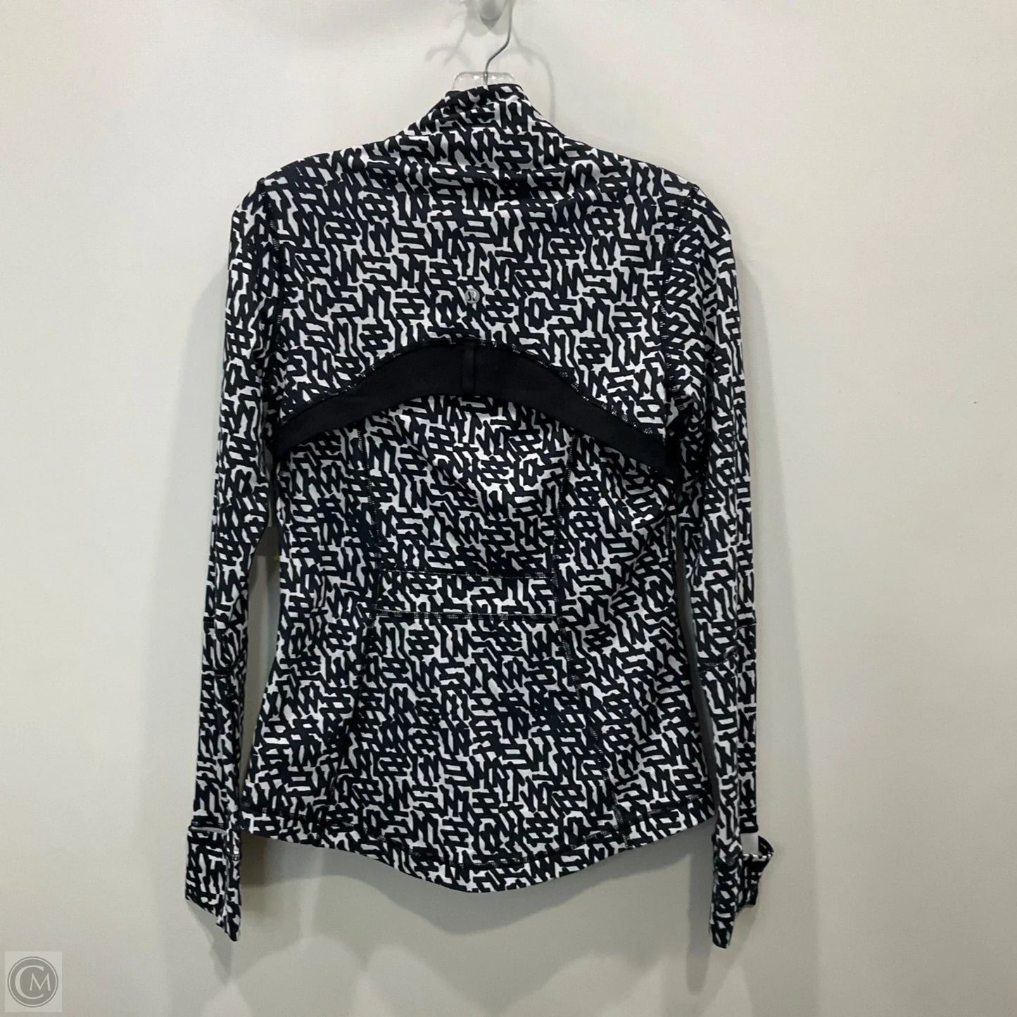 Athletic Jacket By Lululemon In Black & White, Size: 6