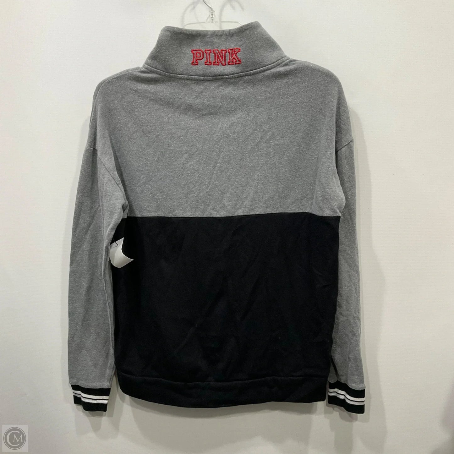 Sweatshirt Collar By Pink In Grey, Size: Xs