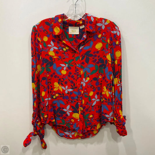 Top Long Sleeve By Maeve In Floral Print, Size: 4