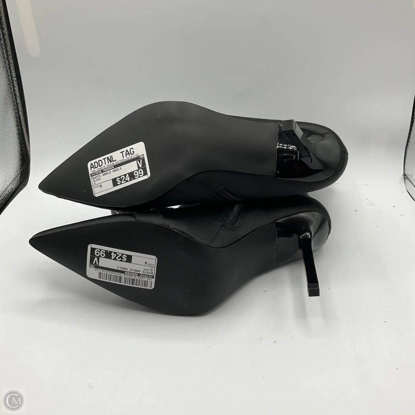 Boots Ankle Heels By Steve Madden In Black, Size: 9