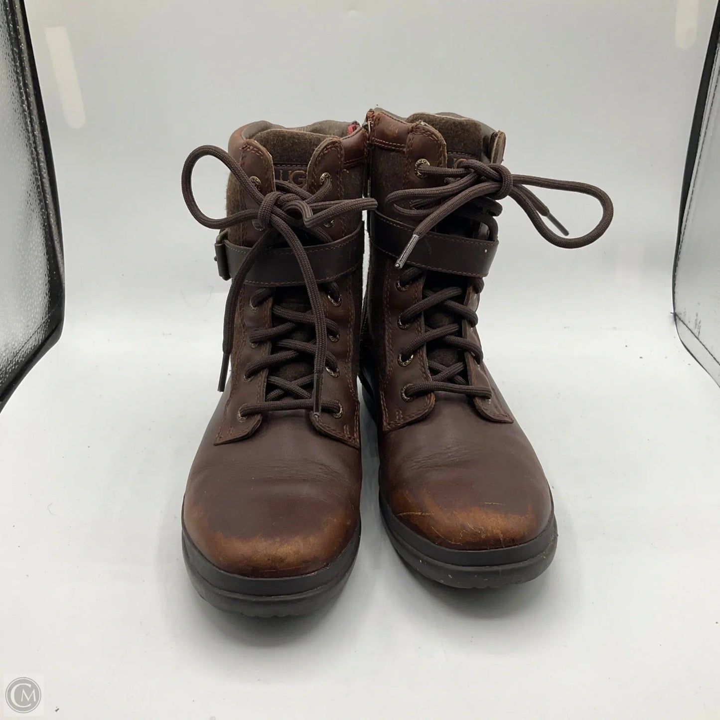 Boots Designer By Ugg In Brown, Size: 6