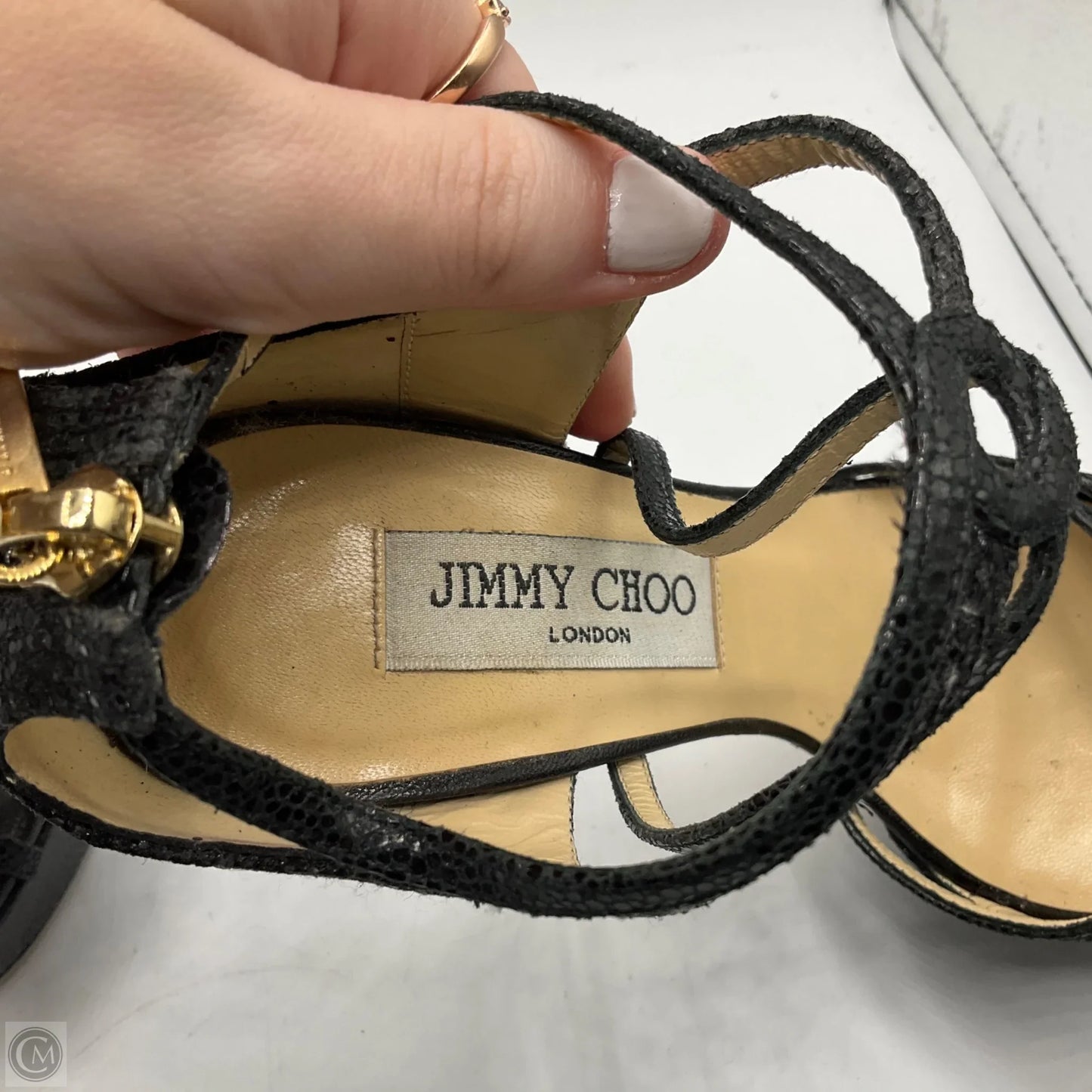 Shoes Luxury Designer By Jimmy Choo In Black, Size: 6