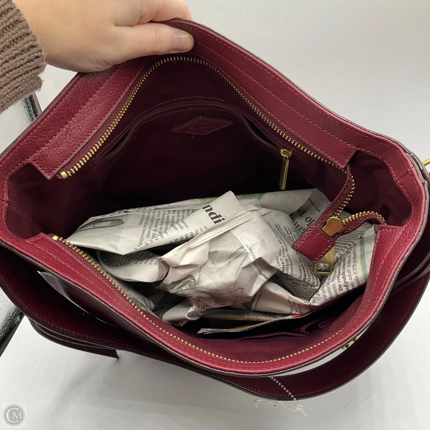 Handbag By Fossil, Size: Large