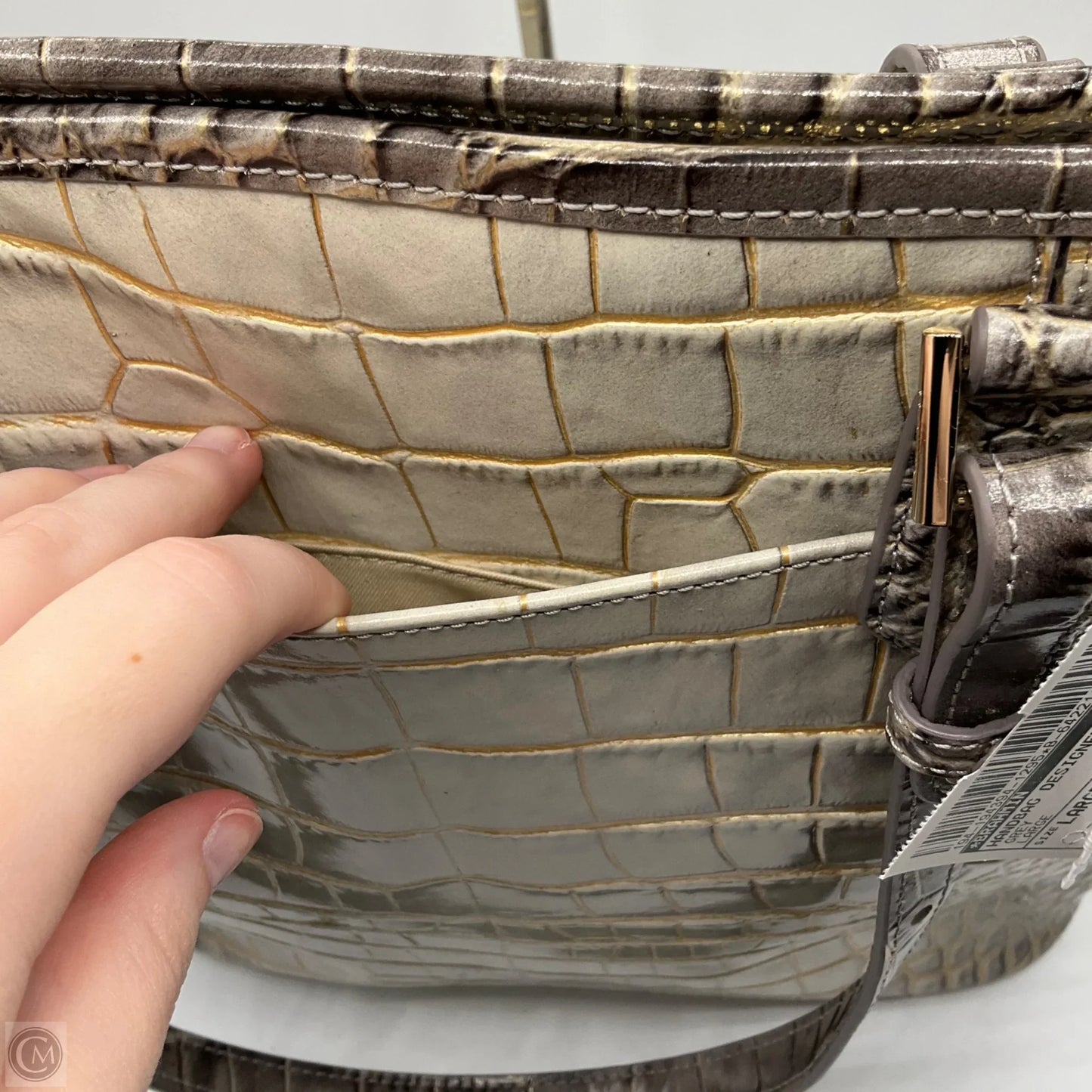 Handbag Designer By Brahmin, Size: Large