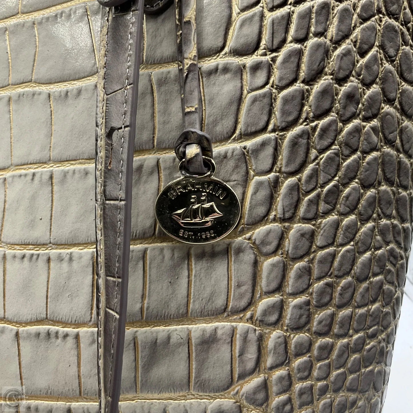 Handbag Designer By Brahmin, Size: Large