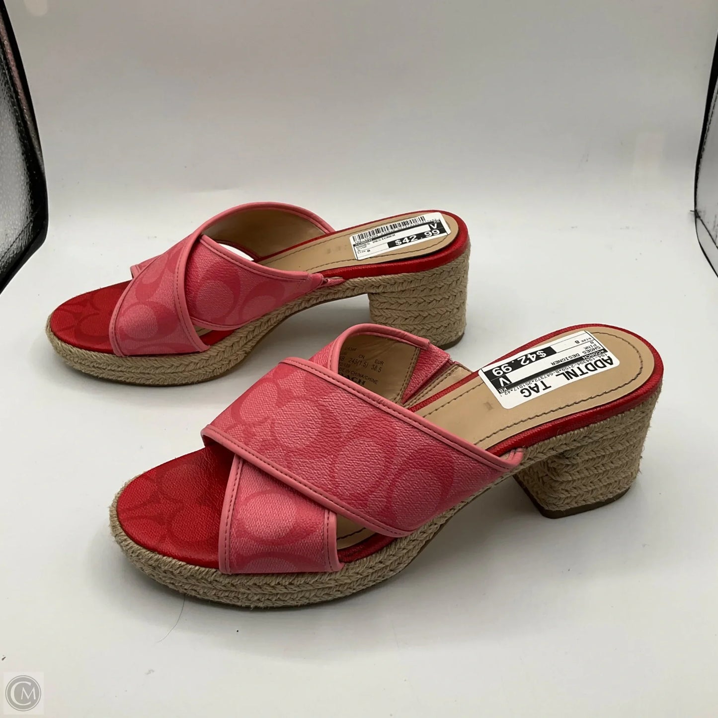 Shoes Designer By Coach In Pink, Size: 8