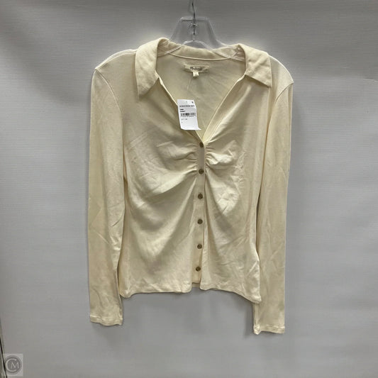 Top Long Sleeve By Madewell In Cream, Size: L