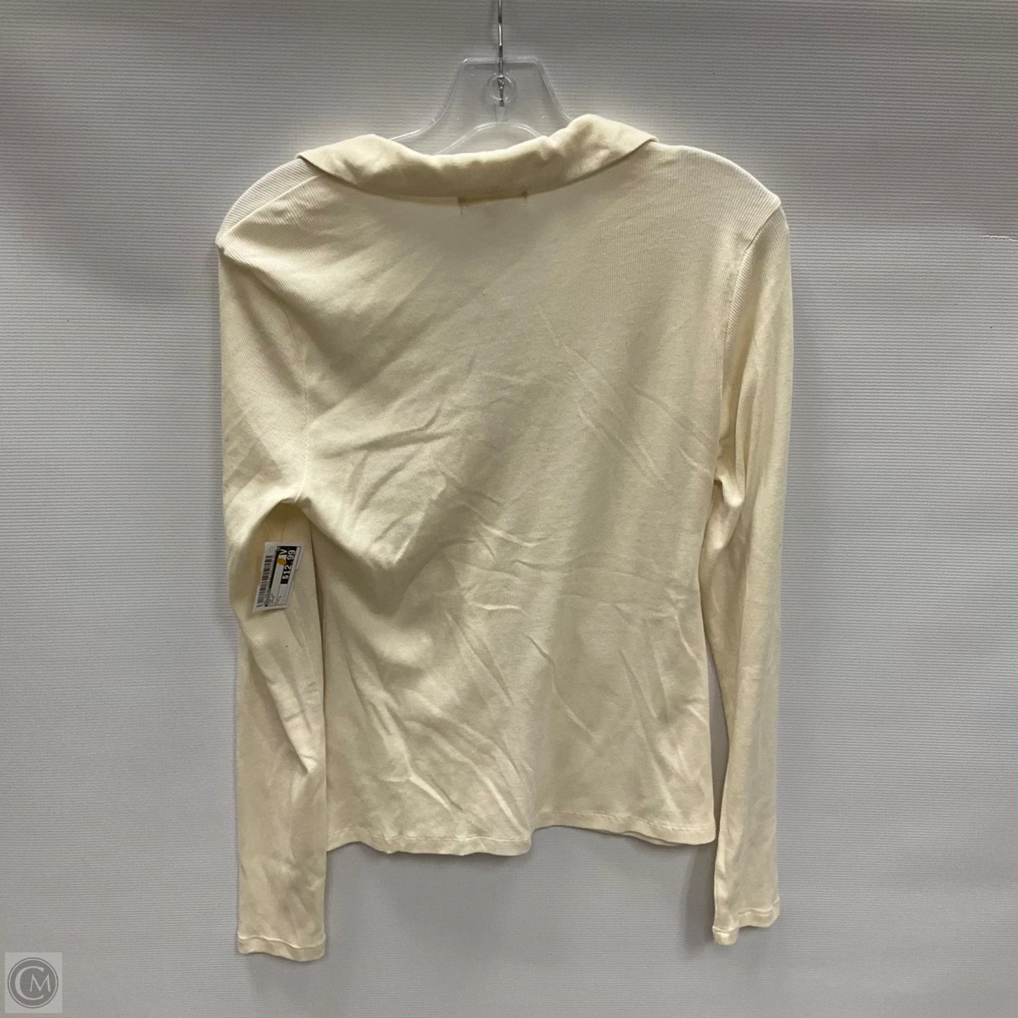 Top Long Sleeve By Madewell In Cream, Size: L