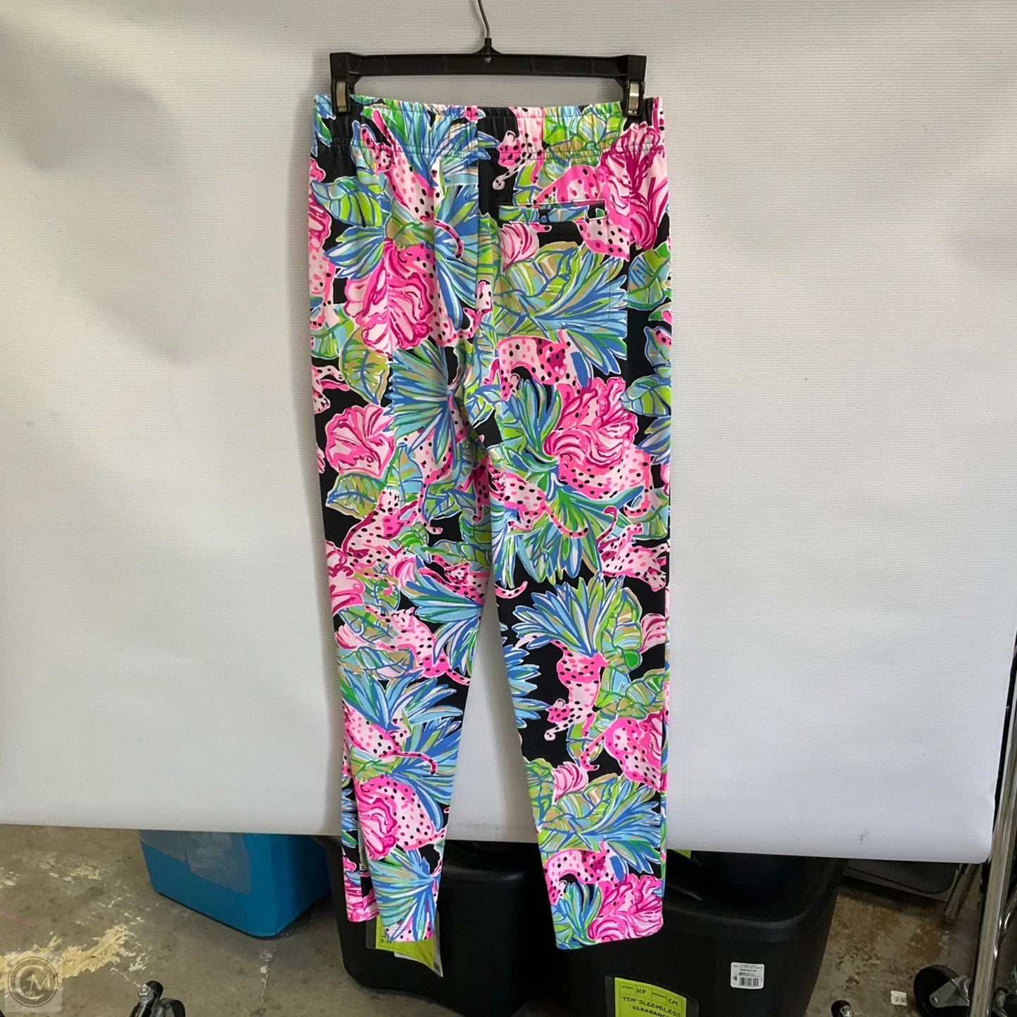 Pants Designer By Lilly Pulitzer In Black & Pink, Size: Xxs