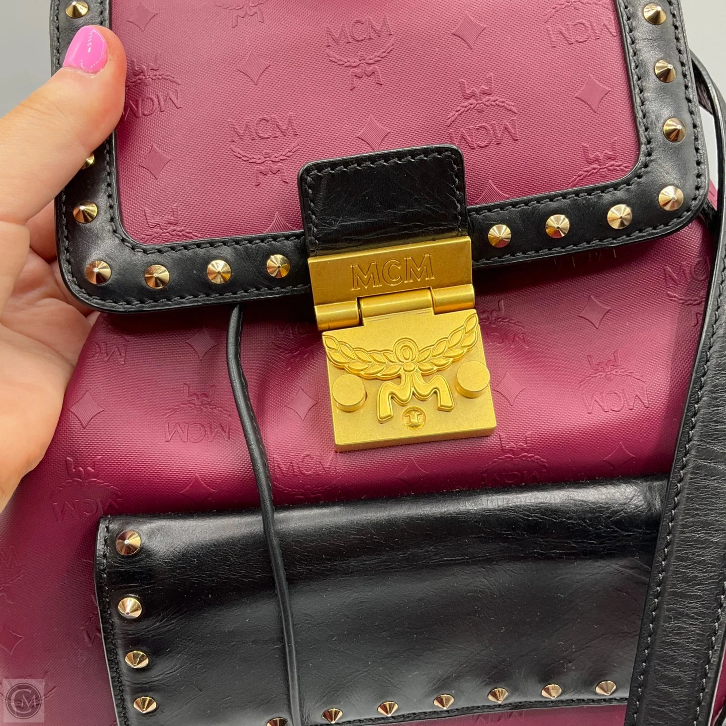 Backpack Luxury Designer By Mcm, Size: Small