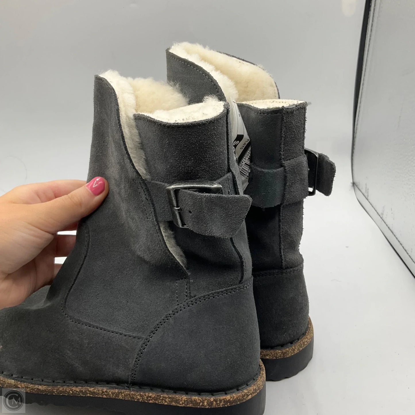 Boots Ankle Flats By Birkenstock In Grey, Size: 5