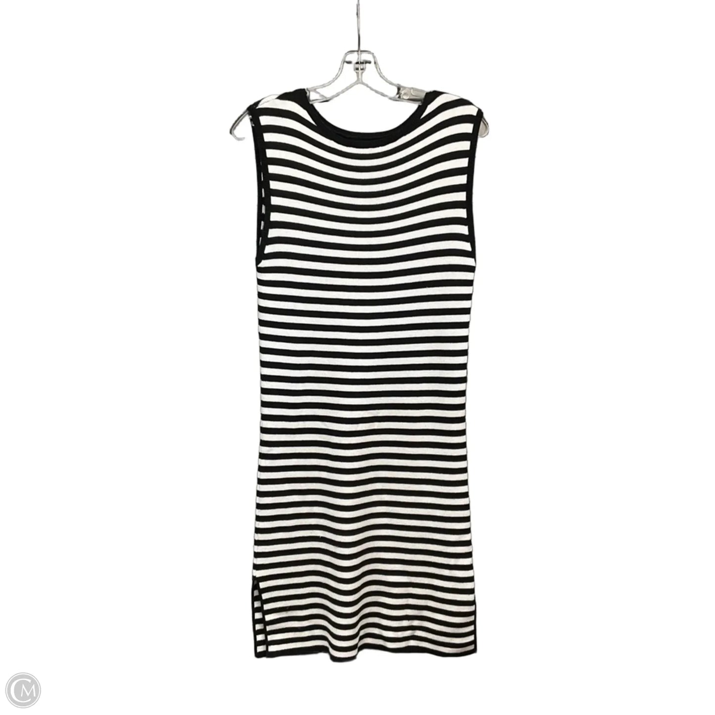 Dress Casual Midi By Nicole Miller In Striped Pattern, Size: M