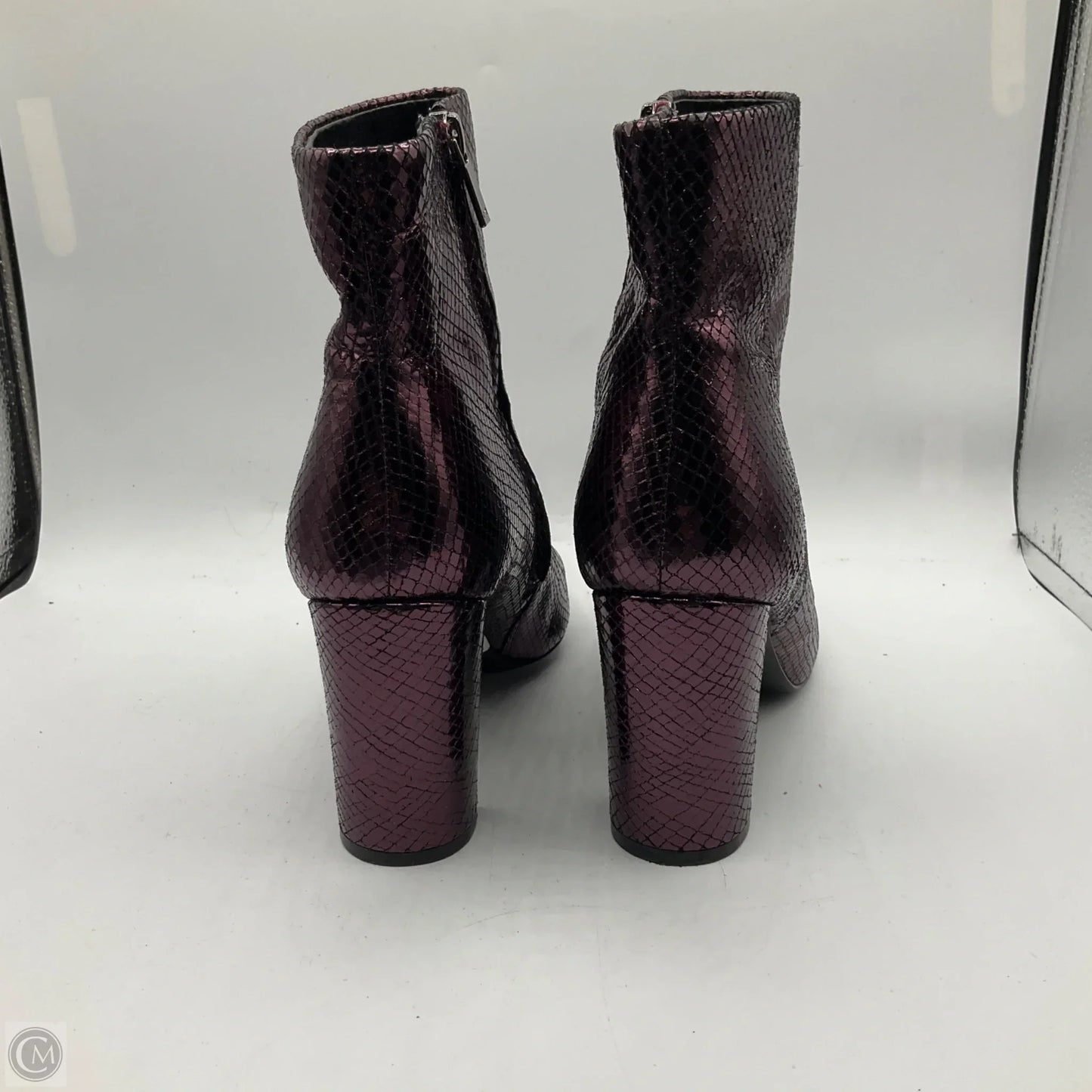 Boots Ankle Heels By Marc Fisher In Purple, Size: 8.5