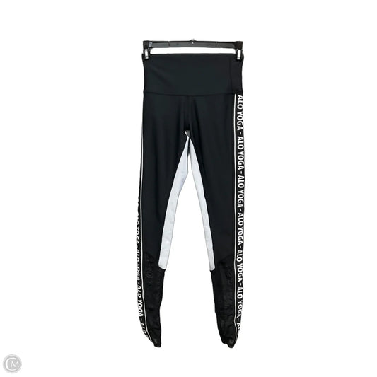 Athletic Leggings By Alo In Black & Grey, Size: Xs