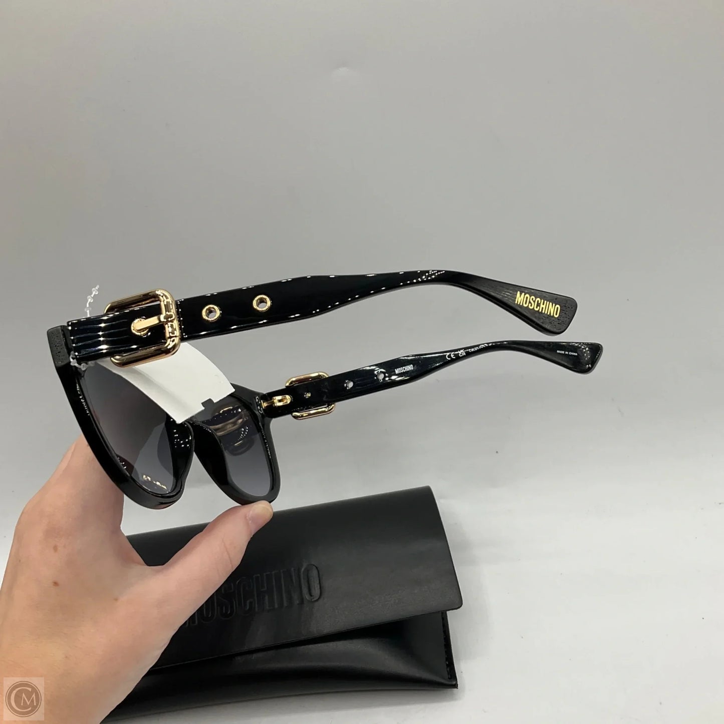 Sunglasses Luxury Designer By Moschino, Size: Medium