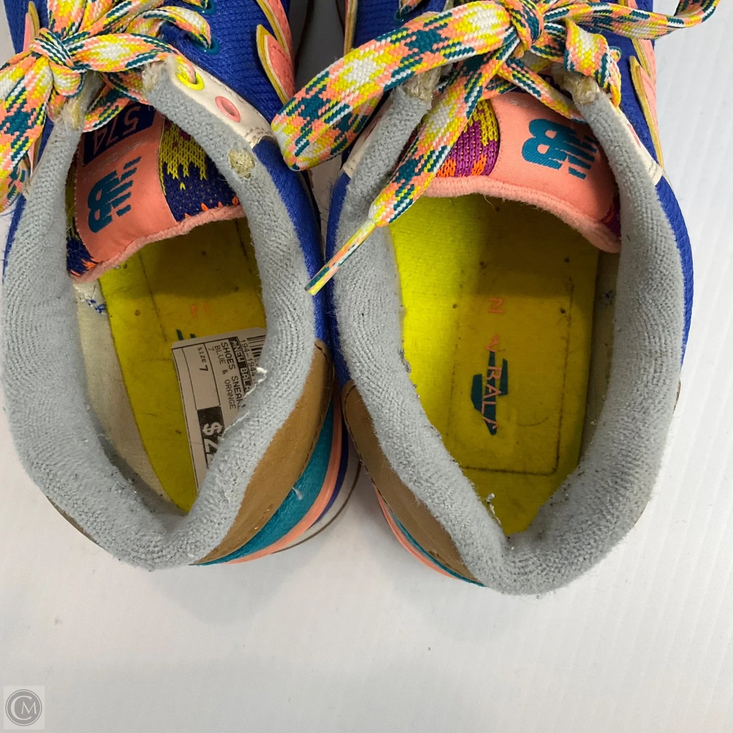 Shoes Sneakers By New Balance In Blue & Orange, Size: 7