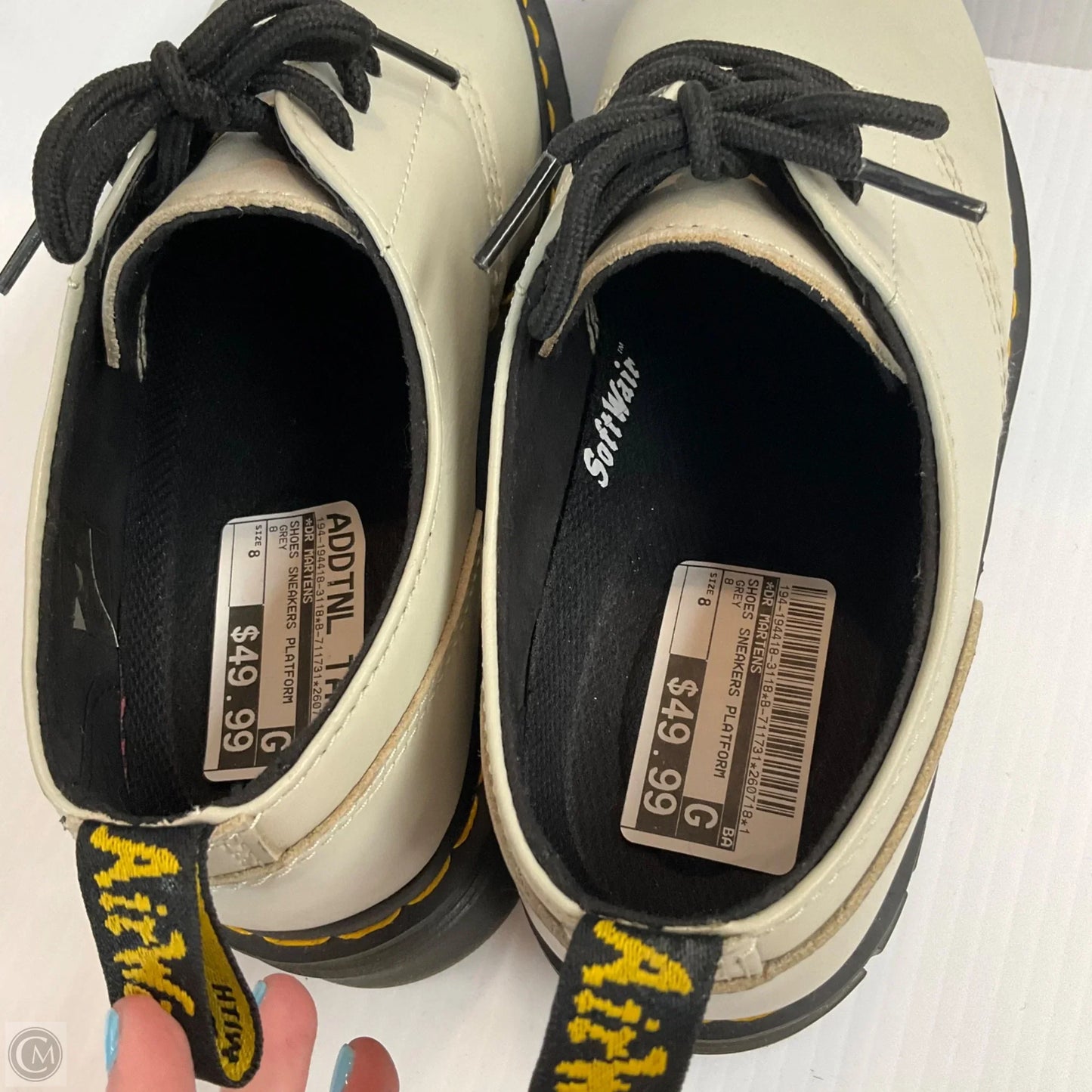 Shoes Sneakers Platform By Dr Martens In Grey, Size: 8