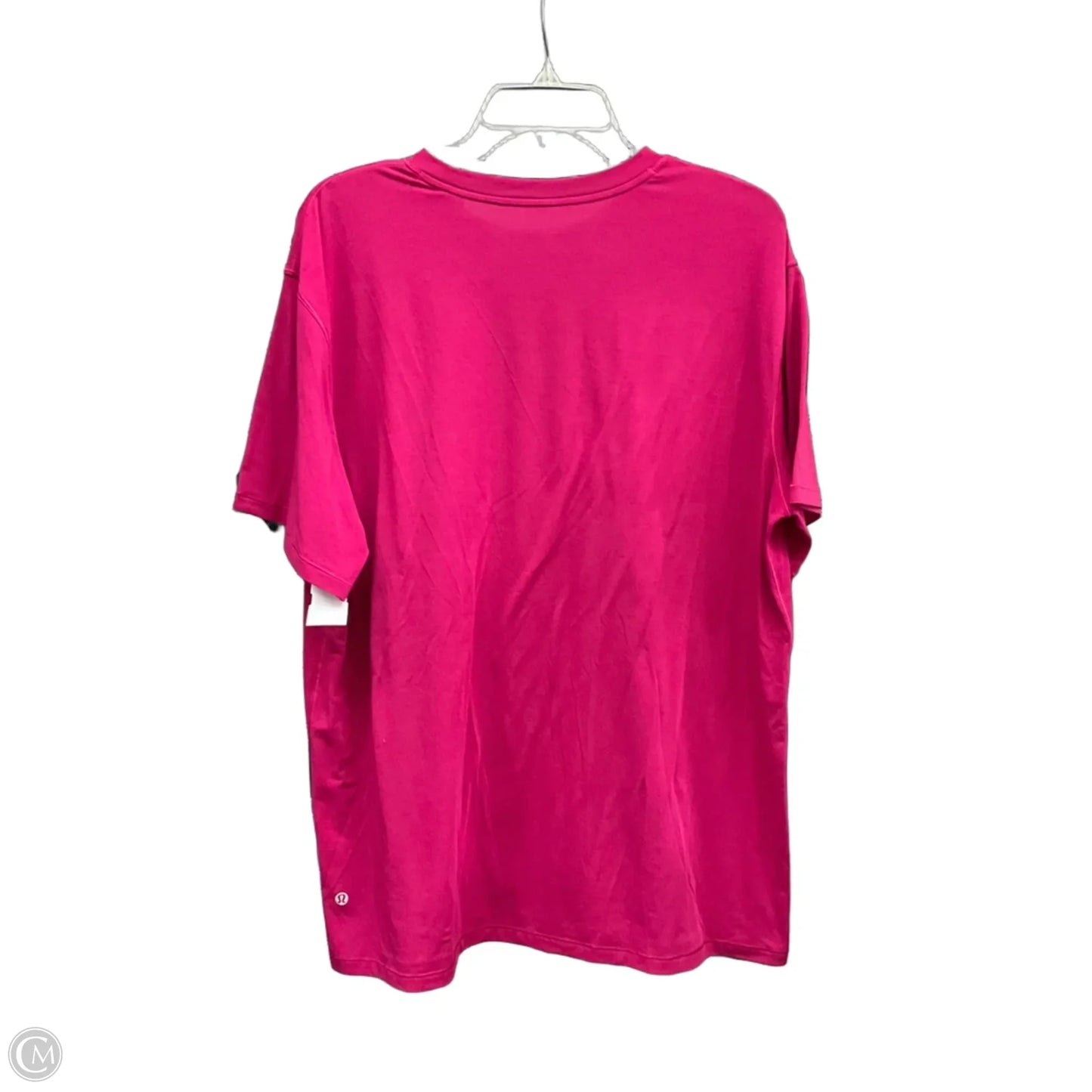 Athletic Top Short Sleeve By Lululemon In Pink, Size: 18