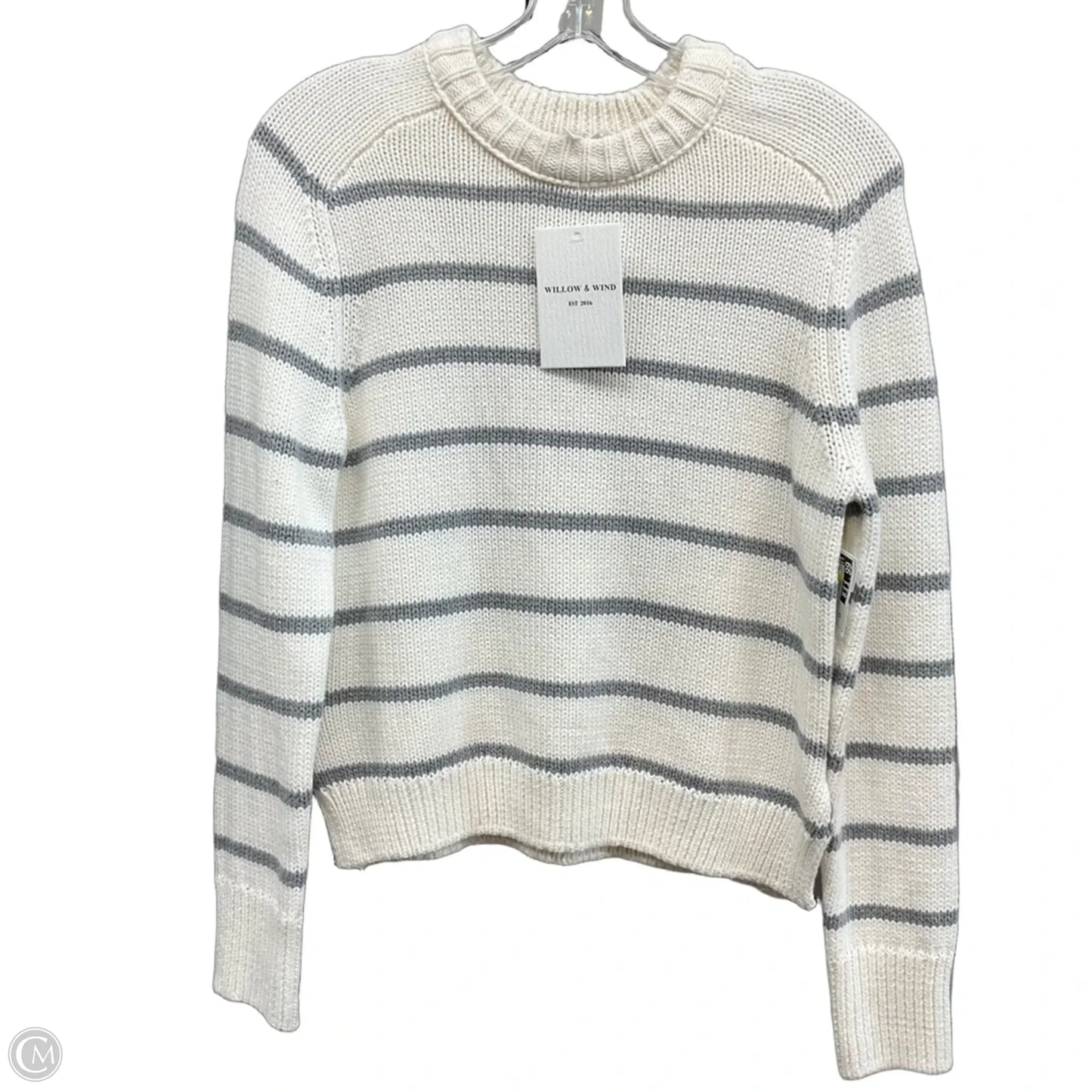 Sweater By Clothes Mentor In Cream & Grey, Size: Xs