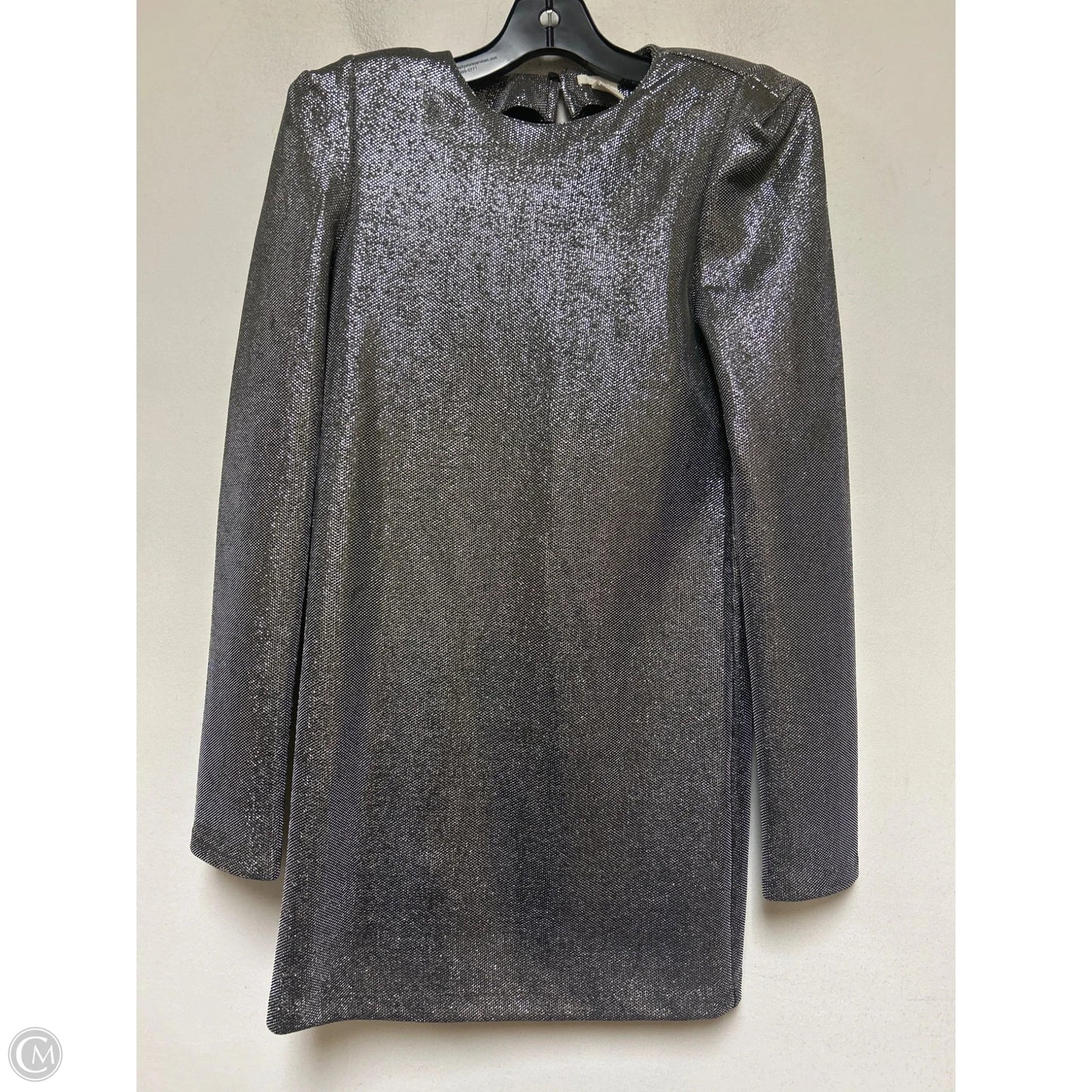 Dress Party Midi By H&m In Silver, Size: Xs