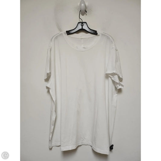 Athletic Top Short Sleeve By Lululemon In White, Size: 2x