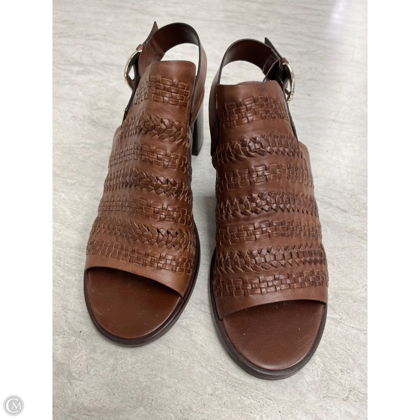 Sandals Heels Block By Brighton In Brown, Size: 9