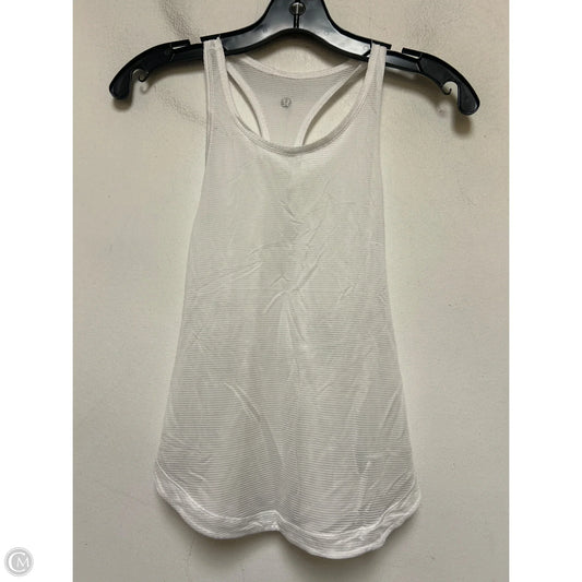 Athletic Tank Top By Lululemon In White, Size: Xs
