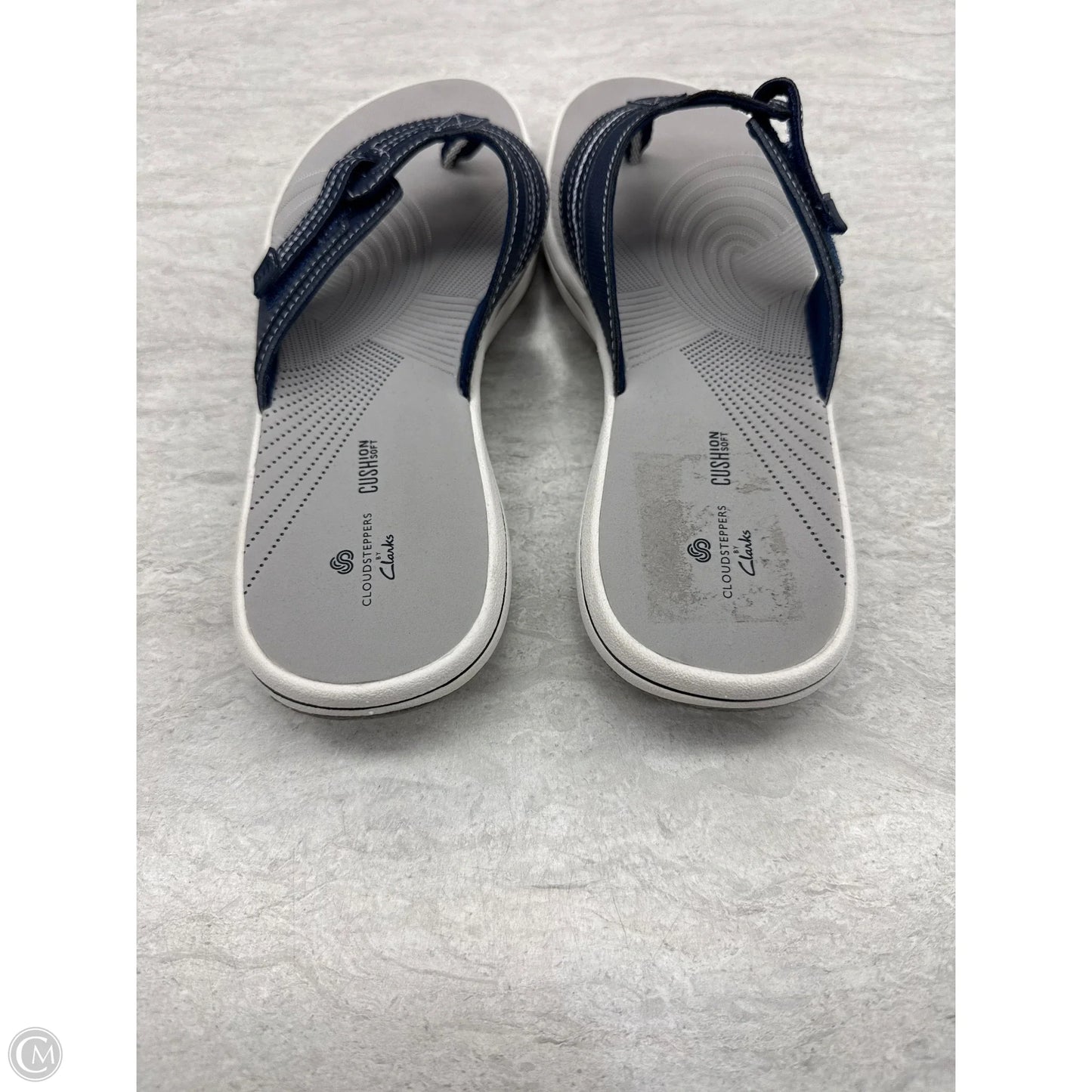 Sandals Flip Flops By Clarks In Navy, Size: 9
