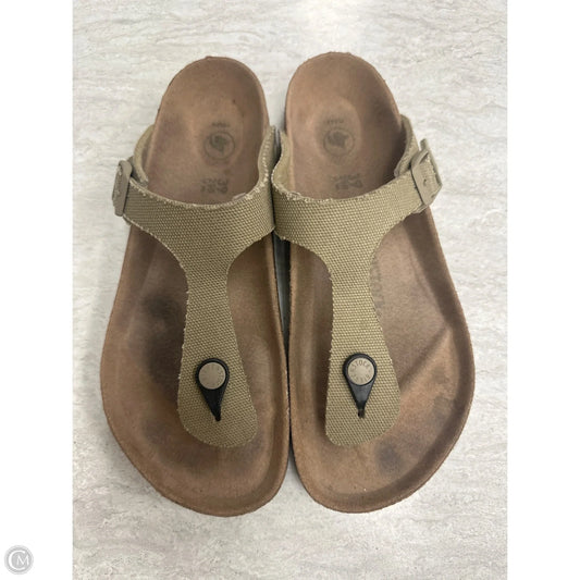 Sandals Flats By Birkenstock In Green, Size: 8