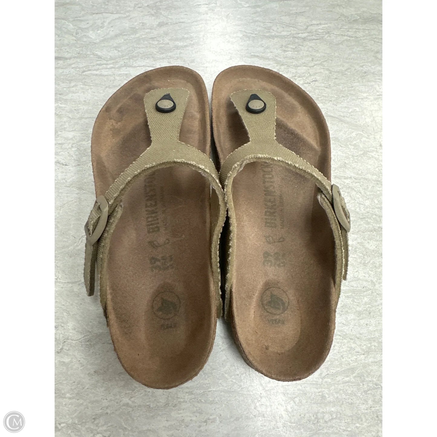 Sandals Flats By Birkenstock In Green, Size: 8