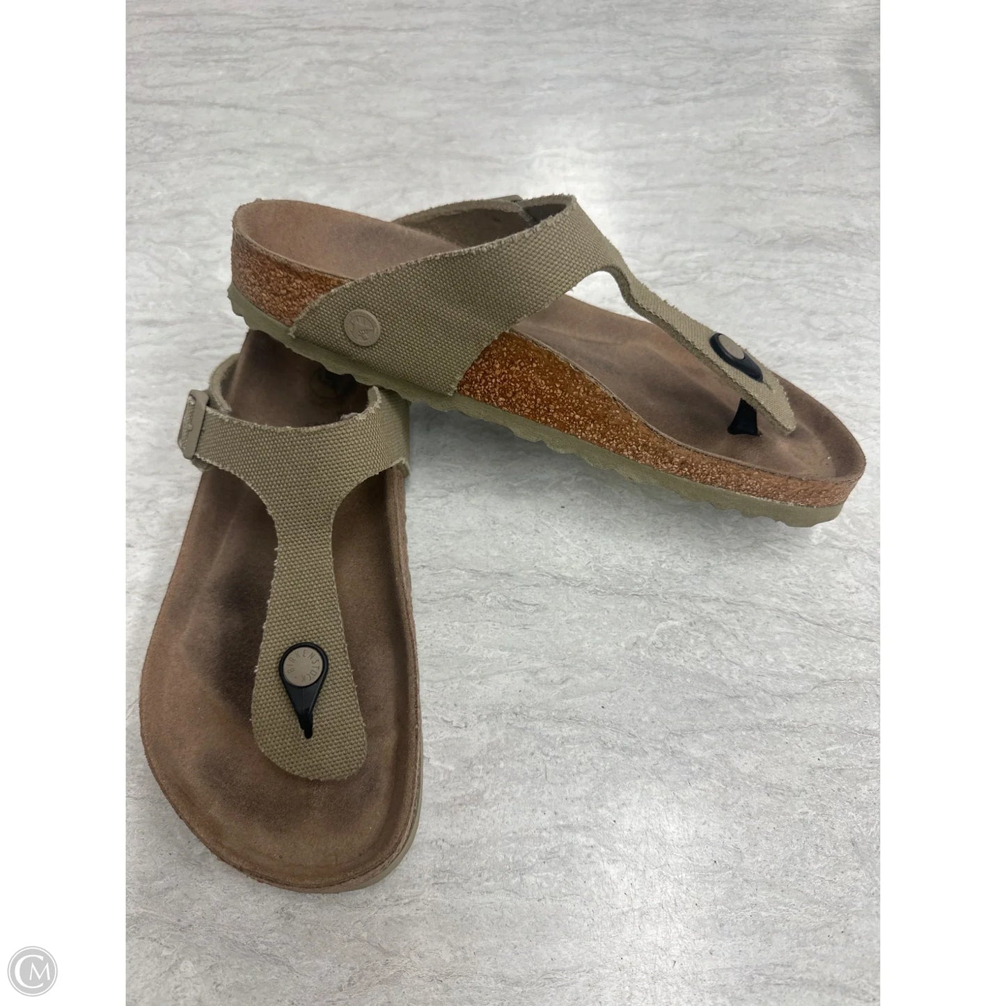 Sandals Flats By Birkenstock In Green, Size: 8