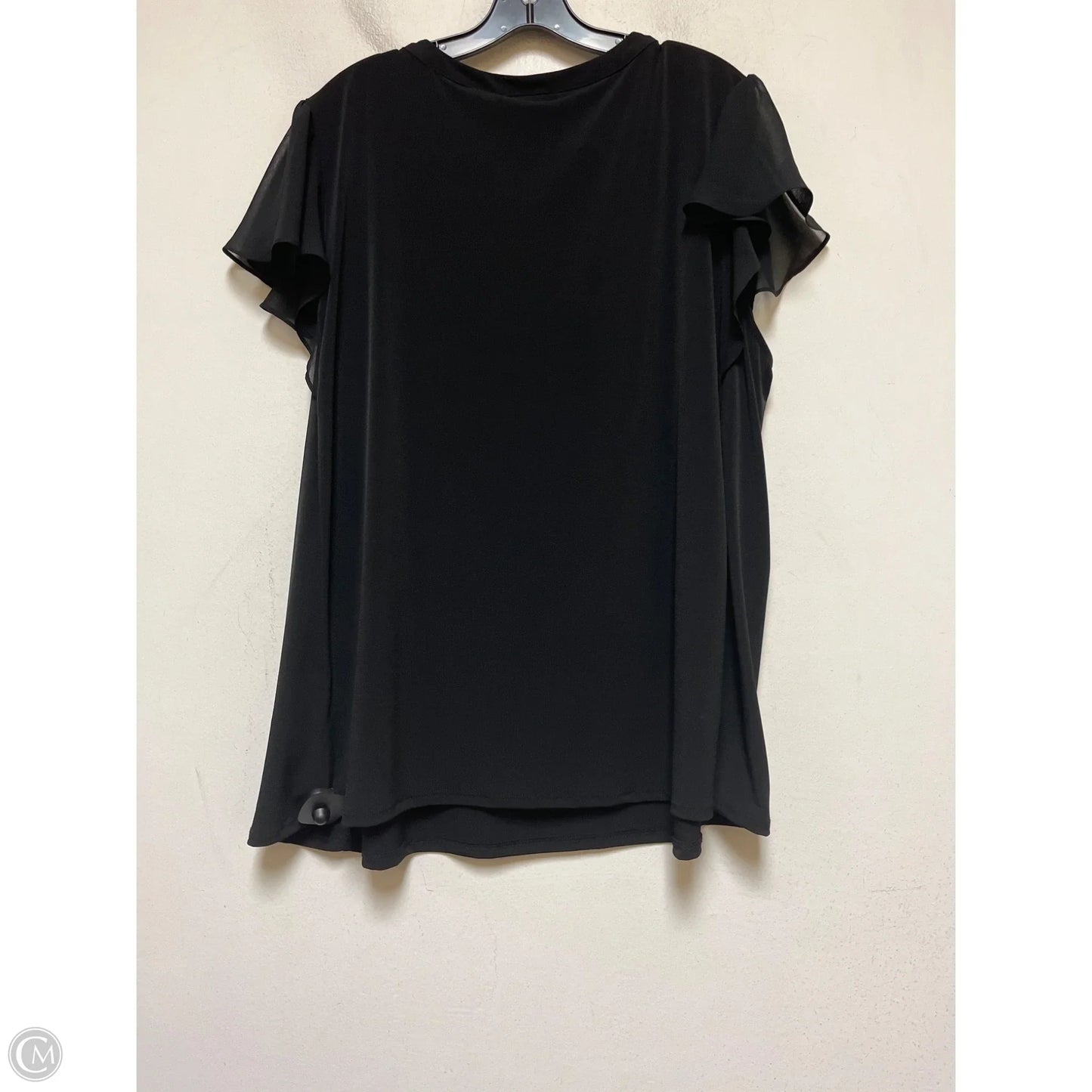 Top Short Sleeve By Premise In Black, Size: 3x