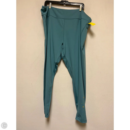 Athletic Leggings By Disney In Teal, Size: 2x