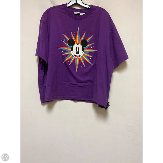 Top Short Sleeve Basic By Disney In Purple, Size: 2x