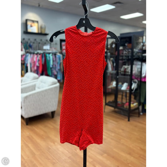 Romper Luxury Designer By Fendi In Orange, Size: S