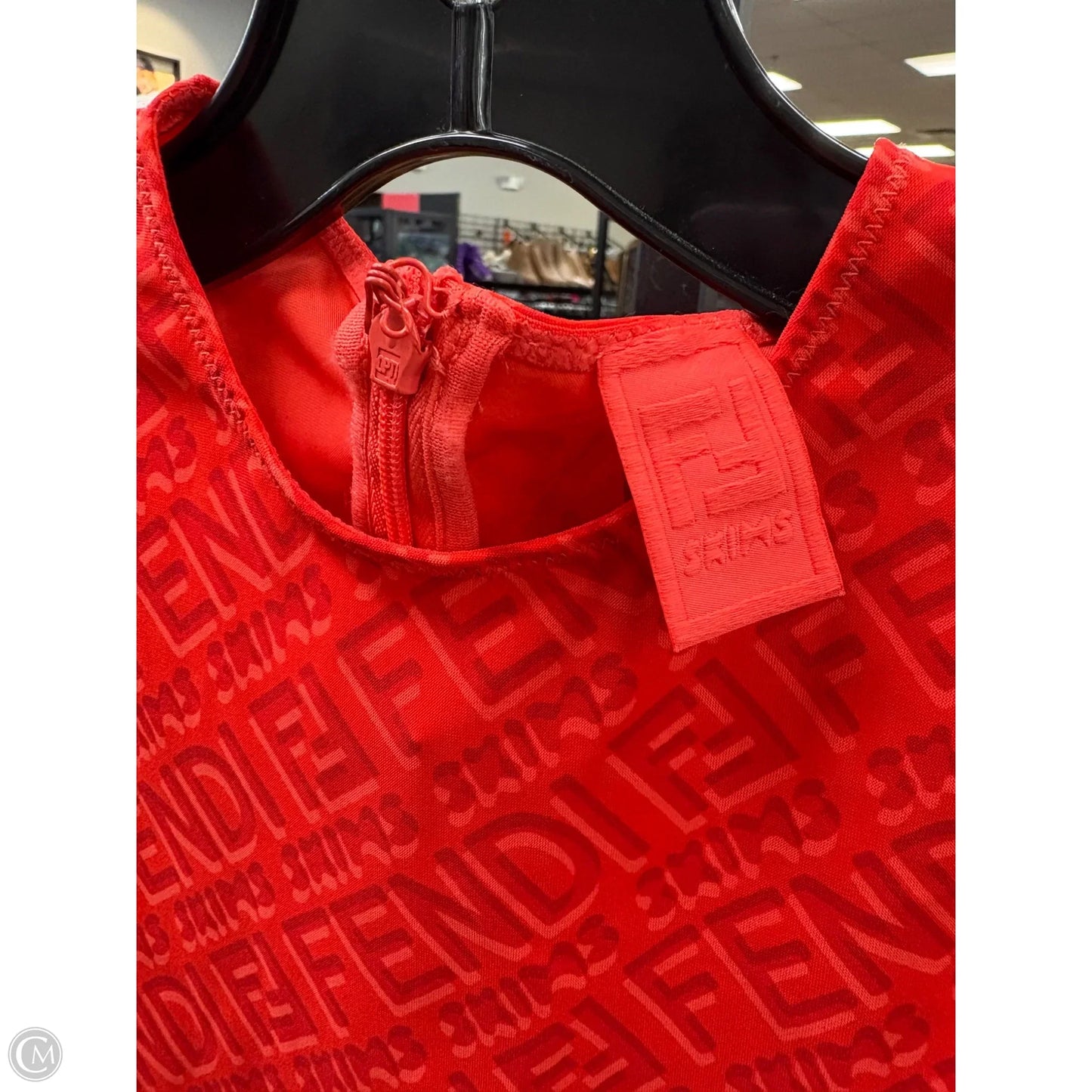 Romper Luxury Designer By Fendi In Orange, Size: S